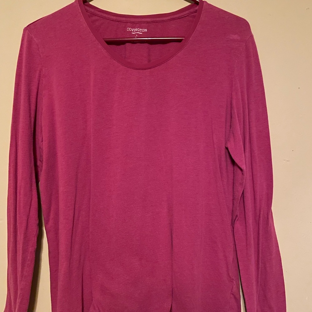 Covington size L dark mauve long sleeve T-shirt